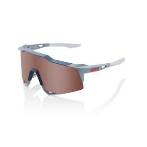 Sluneční brýle 100% SPEEDCRAFT Soft Tact Stone Grey šedé (HIPER stříbrné sklo)