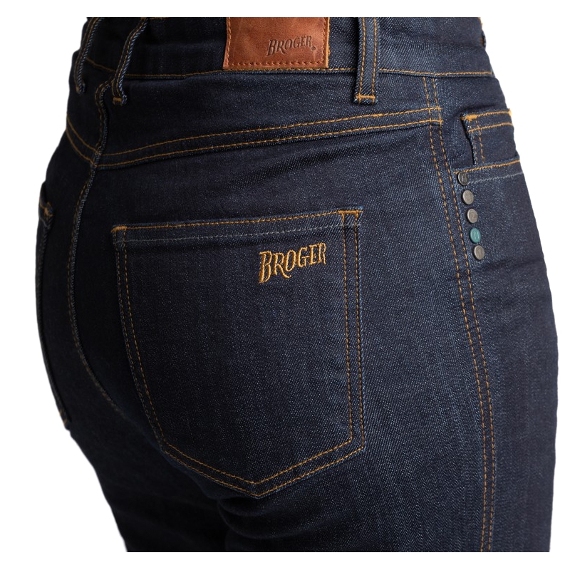 Dámské jeansy na motorku BROGER California tmavě modré výprodej