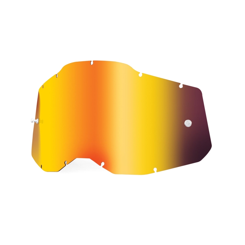Plexi 100% Racecraft 2/Accuri 2/Strata 2 červené zrcadlové (Anti-fog)