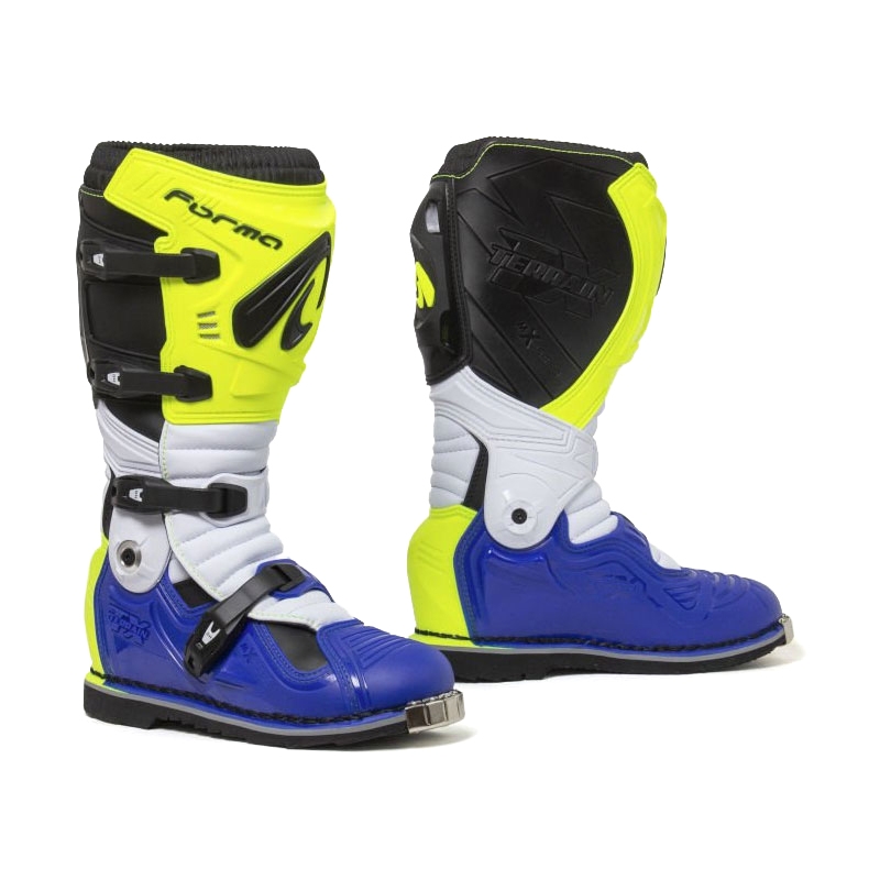 Boty na motorku Forma Terrain Evolution TX fluo žluto-bílo-modré