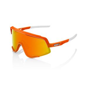 Sluneční brýle 100% GLENDALE Soft Tact Neon Orange oranžovo-bílé (HIPER červené sklo)