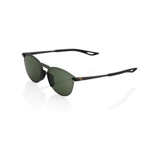 Sluneční brýle 100% LEGERE ROUND Matte Black Grey černé (zelená skla)