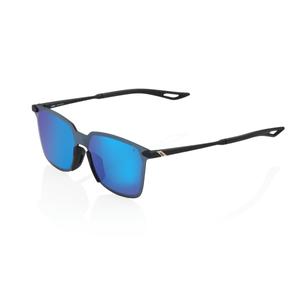 Sluneční brýle 100% LEGERE SQUARE Soft Tact Black černé (modrá chromová skla)