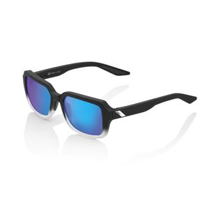Sluneční brýle 100% RIDELEY Soft Tact Fade Black černé (modrá chrom skla)