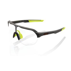 Sluneční brýle 100% S2 Soft Tact Cool Grey šedo-žluté (fotochromatické sklo)