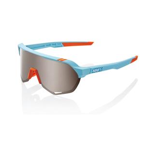 Sluneční brýle 100% S2 Soft Tact Two Tone oranžovo-modré (HIPER stříbrné sklo)