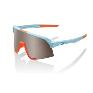 Sluneční brýle 100% S3 Soft Tact Two Tone oranžovo-modré (stříbrné sklo)