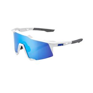 Sluneční brýle 100% SPEEDCRAFT bílo-šedé (HIPER modré sklo)