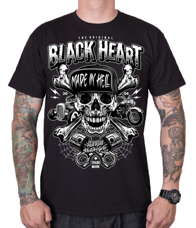 Pánské triko Black Heart Sinner černé Velikost: XL