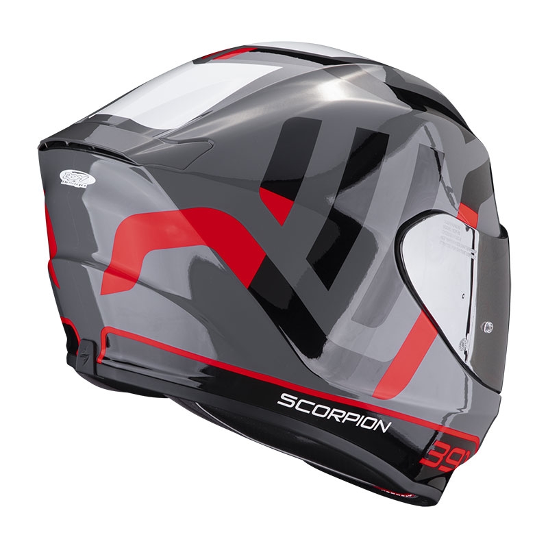 Integrální přilba na motorku Scorpion EXO-391 Arok šedo-červeno-černá výprodej