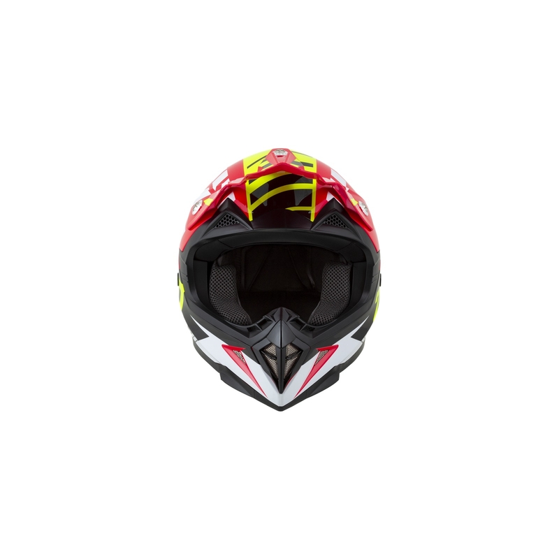 Motokrosová přilba ZED X1.9  červeno-fluo žluto-černo-bílá
