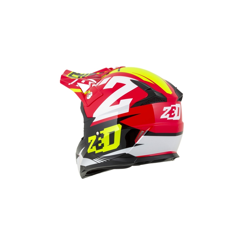 Motokrosová přilba ZED X1.9  červeno-fluo žluto-černo-bílá