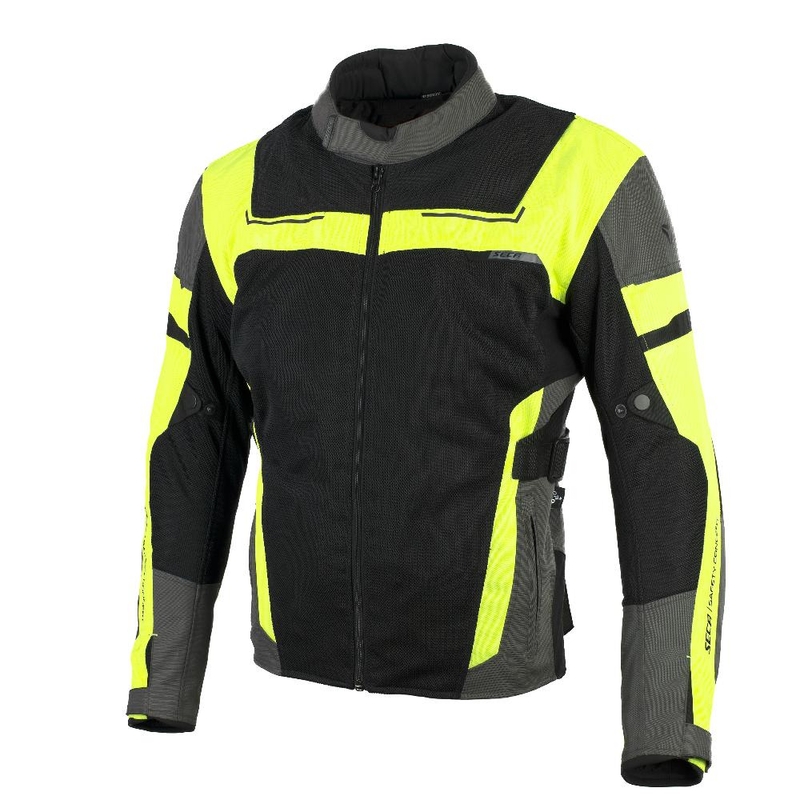 Bunda na motorku SECA Orkan II šedo-fluo žlutá výprodej