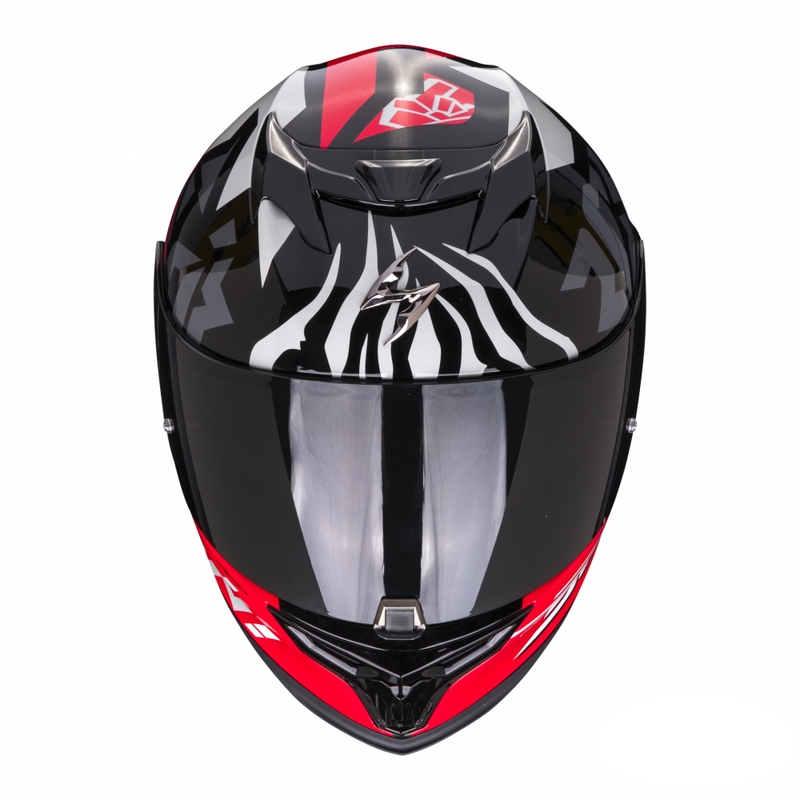 Integrální přilba na motorku Scorpion EXO-520 EVO Air Rok Bagoros černo-červená