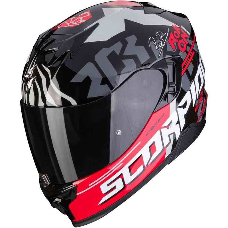 Integrální přilba na motorku Scorpion EXO-520 EVO Air Rok Bagoros černo-červená