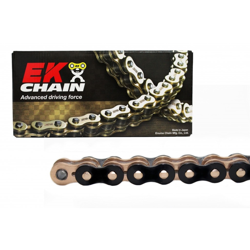 QX-kroužkový řetěz OEM kvality EK 530 MVXZ2 108 L černý/zlatý/zlatý