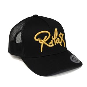 Kšiltovka Rilax síťovaná černo-zlatá