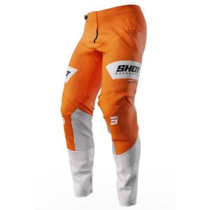 Motokrosové kalhoty Shot Contact Scope bílo-oranžové