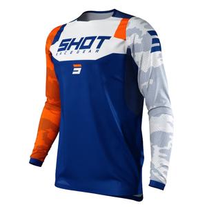 Motokrosový dres Shot Contact Camo modro-bílo-oranžový výprodej