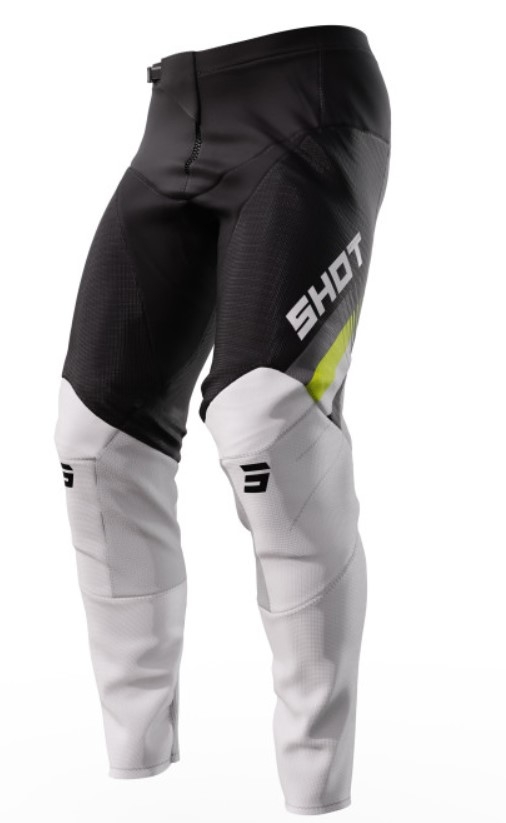Motokrosové kalhoty Shot Contact Tracer černo-bílo-fluo žluté výprodej Velikost: 38