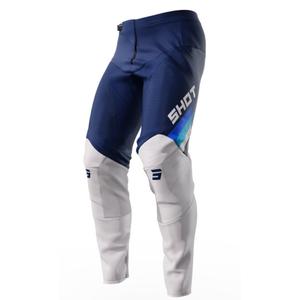 Motokrosové kalhoty Shot Contact Tracer bílo-modré výprodej