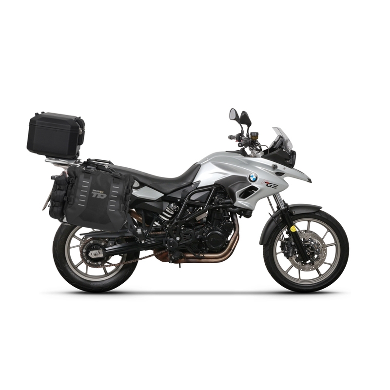 Kompletní sada bočních adventure brašen SHAD TERRA TR40 a  černého hliníkového 55L topcase, včetně montážní sady SHAD BMW F 650 GS/ F 700 GS/ F 800 GS