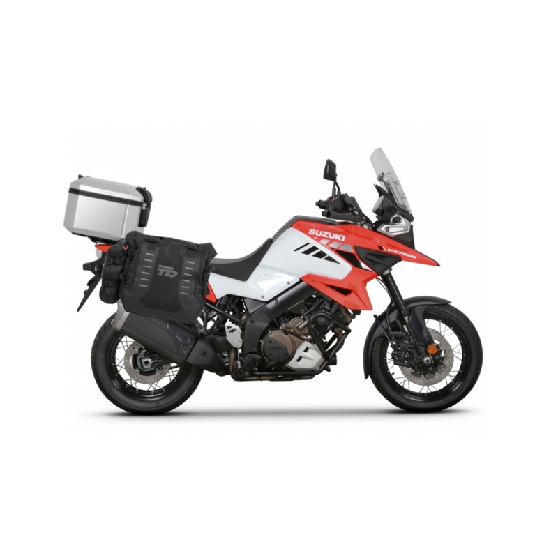 Kompletní sada bočních adventure brašen SHAD TERRA TR40 a hliníkového 48L topcase, včetně montážní sady SHAD SUZUKI DL 1000 V-Strom/ DL 1050 V-Strom