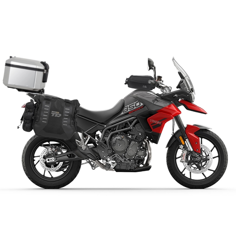 Kompletní sada bočních adventure brašen SHAD TERRA TR40 a hliníkového 55L vrchního kufru, včetně montážní sady SHAD TRIUMPH Tiger 900