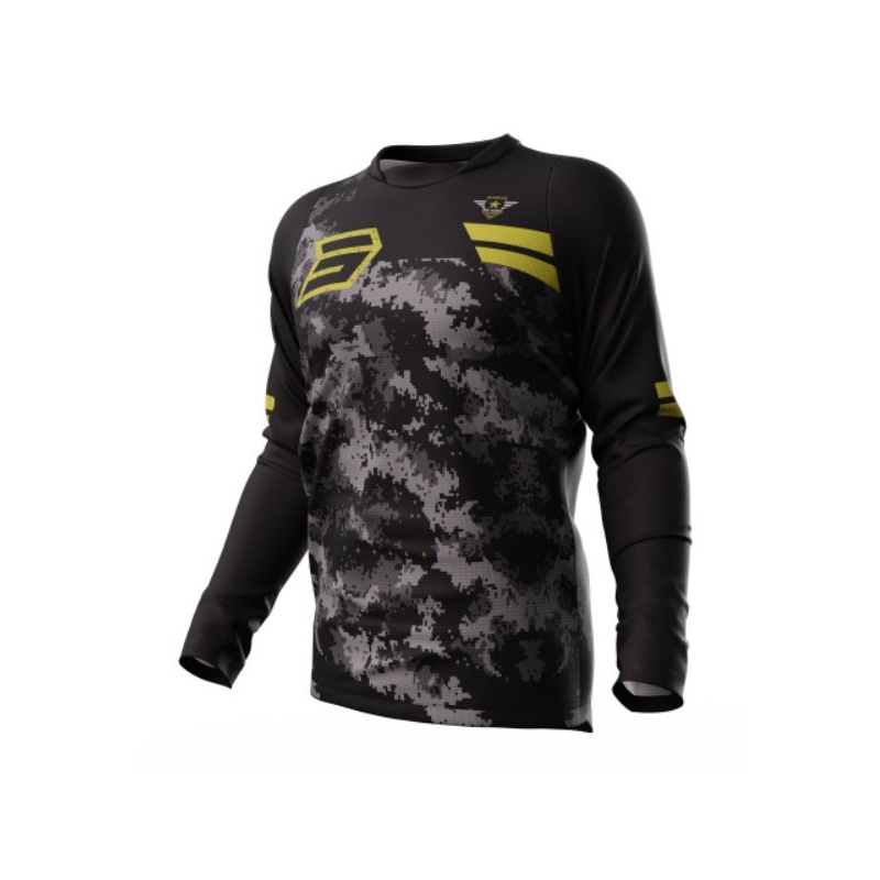 Motokrosový dres Shot Devo Army černo-šedo-zlatý výprodej