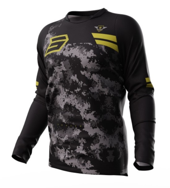 Motokrosový dres Shot Devo Army černo-šedo-zlatý výprodej Velikost: S
