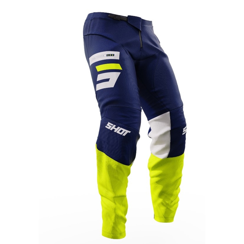 Motokrosové kalhoty Shot Devo Reflex modro-bílo-fluo žluté výprodej
