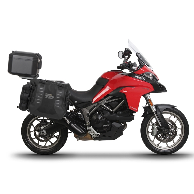 Kompletní sada sedlových brašen SHAD TERRA TR40 a  černého hliníkového 37L topcase, včetně montážní sady SHAD DUCATI MULTISTRADA 950 / 1200 / 1260