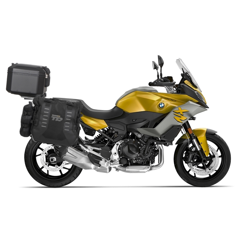 Kompletní sada bočních adventure brašen SHAD TERRA TR40 a  černého hliníkového 48L topcase, včetně montážní sady SHAD BMW F 900 XR