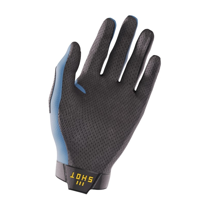 Motokrosové rukavice Shot Lite černo-žluto-modré výprodej