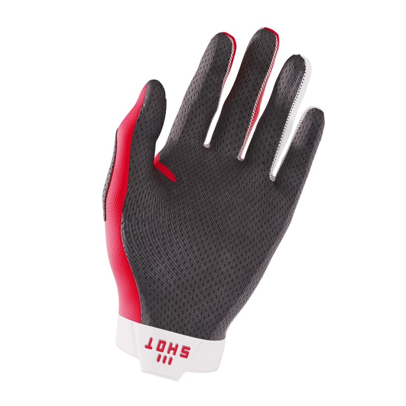 Motokrosové rukavice Shot Lite bílo-červené výprodej