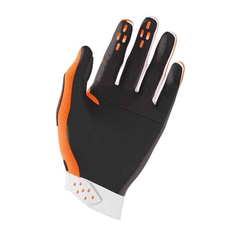 Motokrosové rukavice Shot Race bílo-oranžové