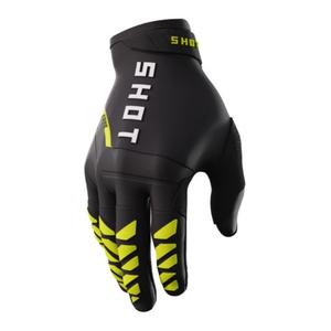 Motokrosové rukavice Shot Core černo-fluo žluté