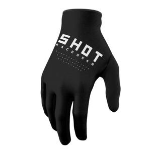 Motokrosové rukavice Shot Raw černo-bílé
