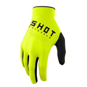 Motokrosové rukavice Shot Raw černo-fluo žluté
