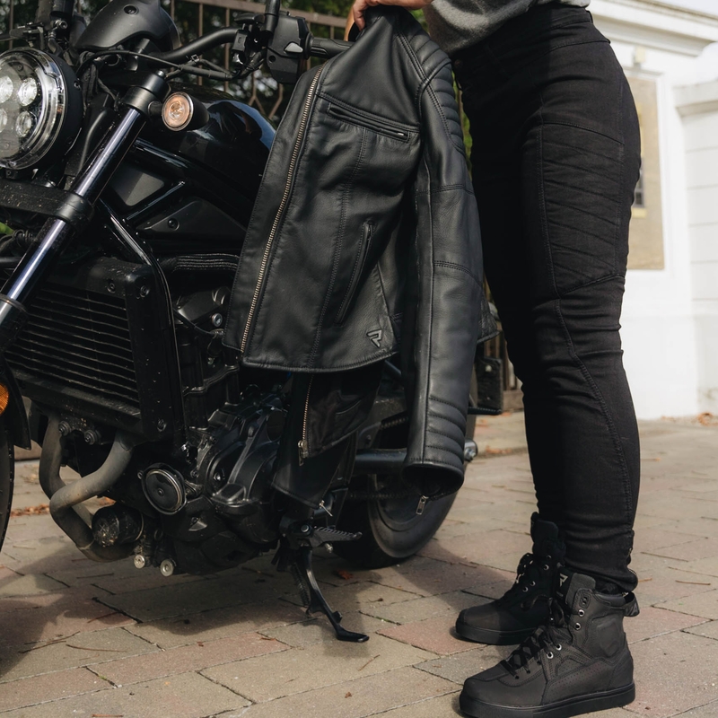 Dámské jeansy na motorku Rebelhorn Ash černé výprodej