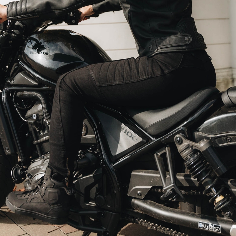 Dámské jeansy na motorku Rebelhorn Ash černé výprodej
