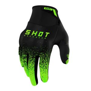 Motokrosové rukavice Shot Drift Edge 2.0 černo-zelené