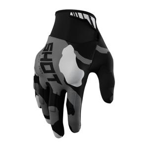 Motokrosové rukavice Shot Drift Camo černo-camo šedé