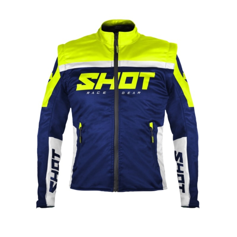 Softshellová bunda Shot Softshell Lite 2.0 modro-bílo-fluo žlutá