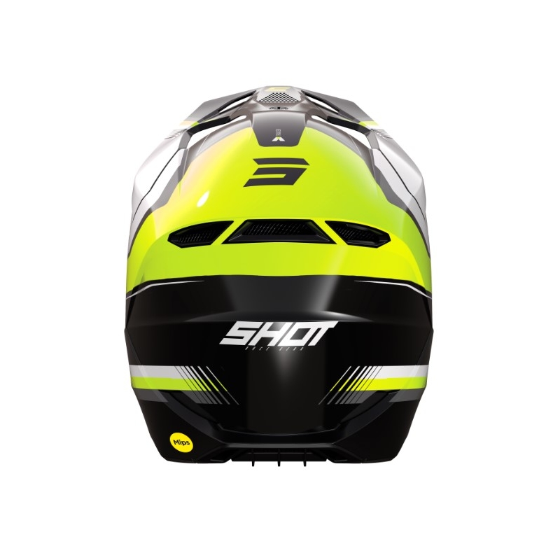 Dětská motokrosová přilba Shot Race Tracer bílo-černo-fluo žlutá výprodej