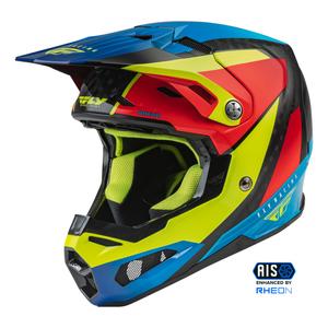 Motokrosová přilba FLY Racing Formula Carbon Prime fluo žluto-modro-červená