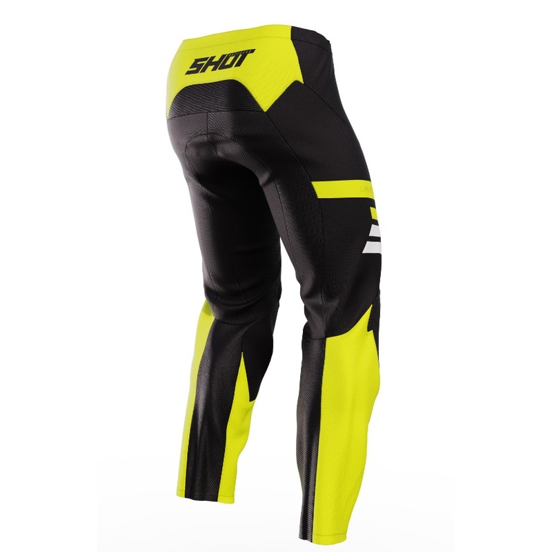 Dětské motokrosové kalhoty Shot Raw Kid Reflex černo-fluo žluté výprodej
