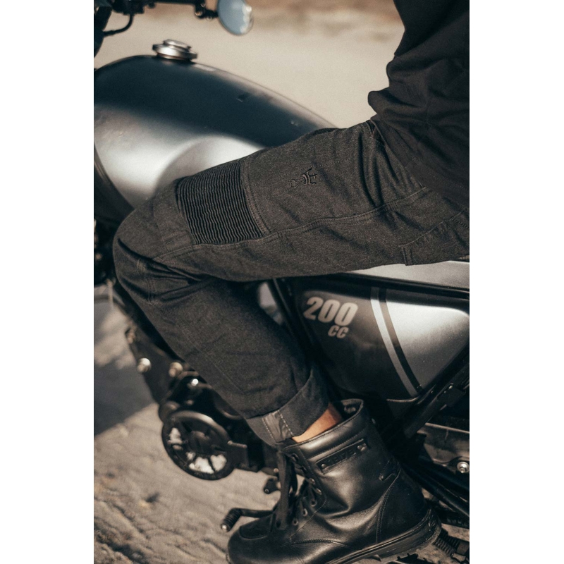 Jeansy na motorku PANDO MOTO KarlDo Slim černé výprodej