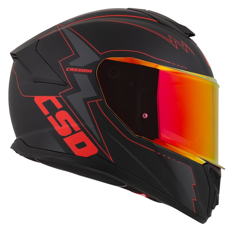 Integrální přilba na motorku Cassida Integral GT 2.1 Flash černo-červeno-šedá