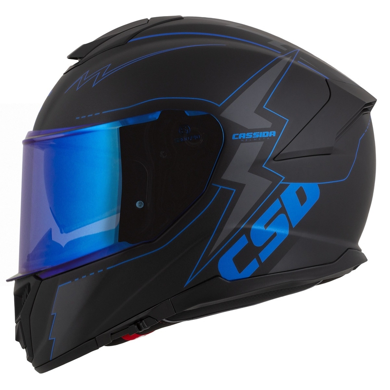 Integrální přilba na motorku Cassida Integral GT 2.1 Flash černo-modro-šedá